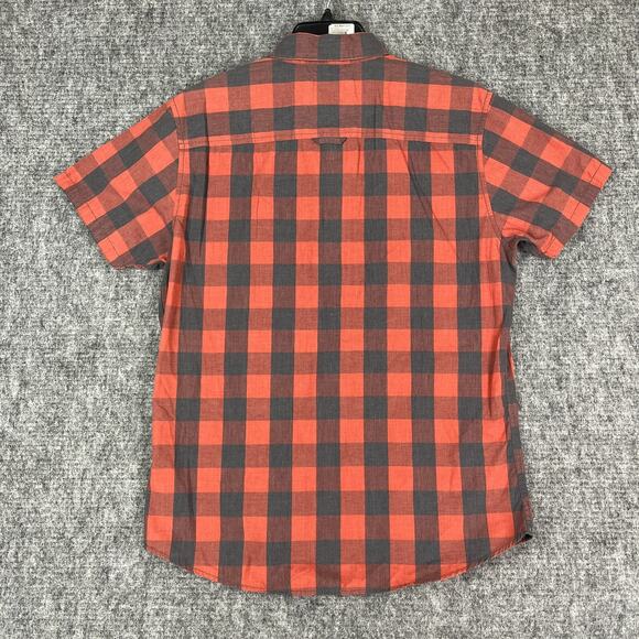 Urban Pipeline Shirt Mens Large Buffalo‎ Plaid Orange Button-Up Chore Lumberjack - Picture 2 of 11
